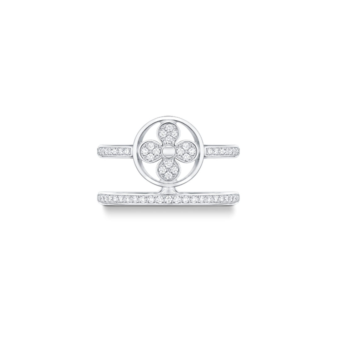 18K Louis Vuitton Idylle Blossom Two-Row Ring