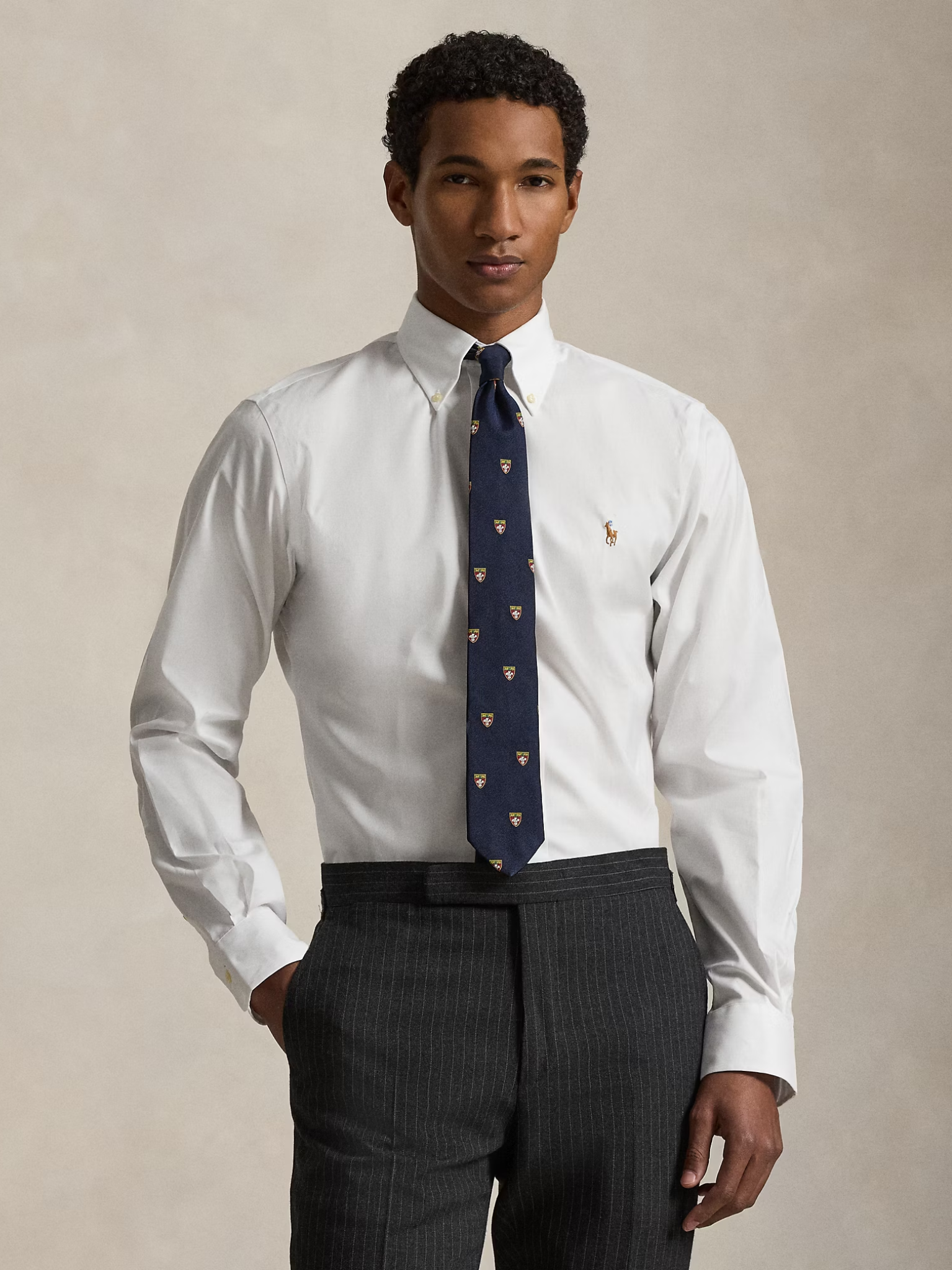 RALPH LAUREN Custom Fit Oxford Shirt White