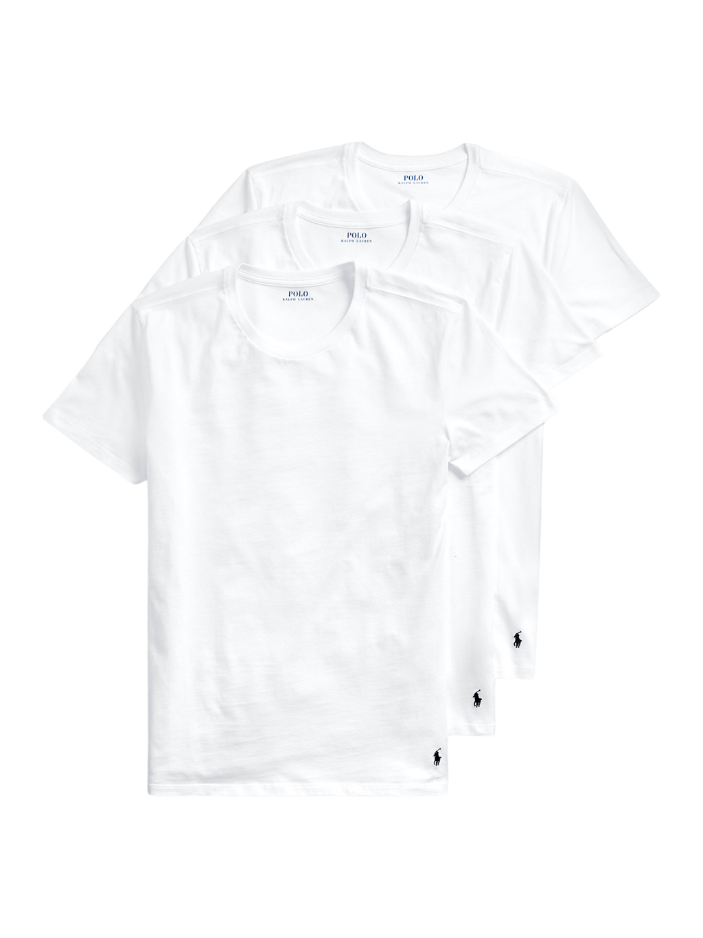 RALPH LAUREN Slim Crewneck 3-Pack T-shirts White