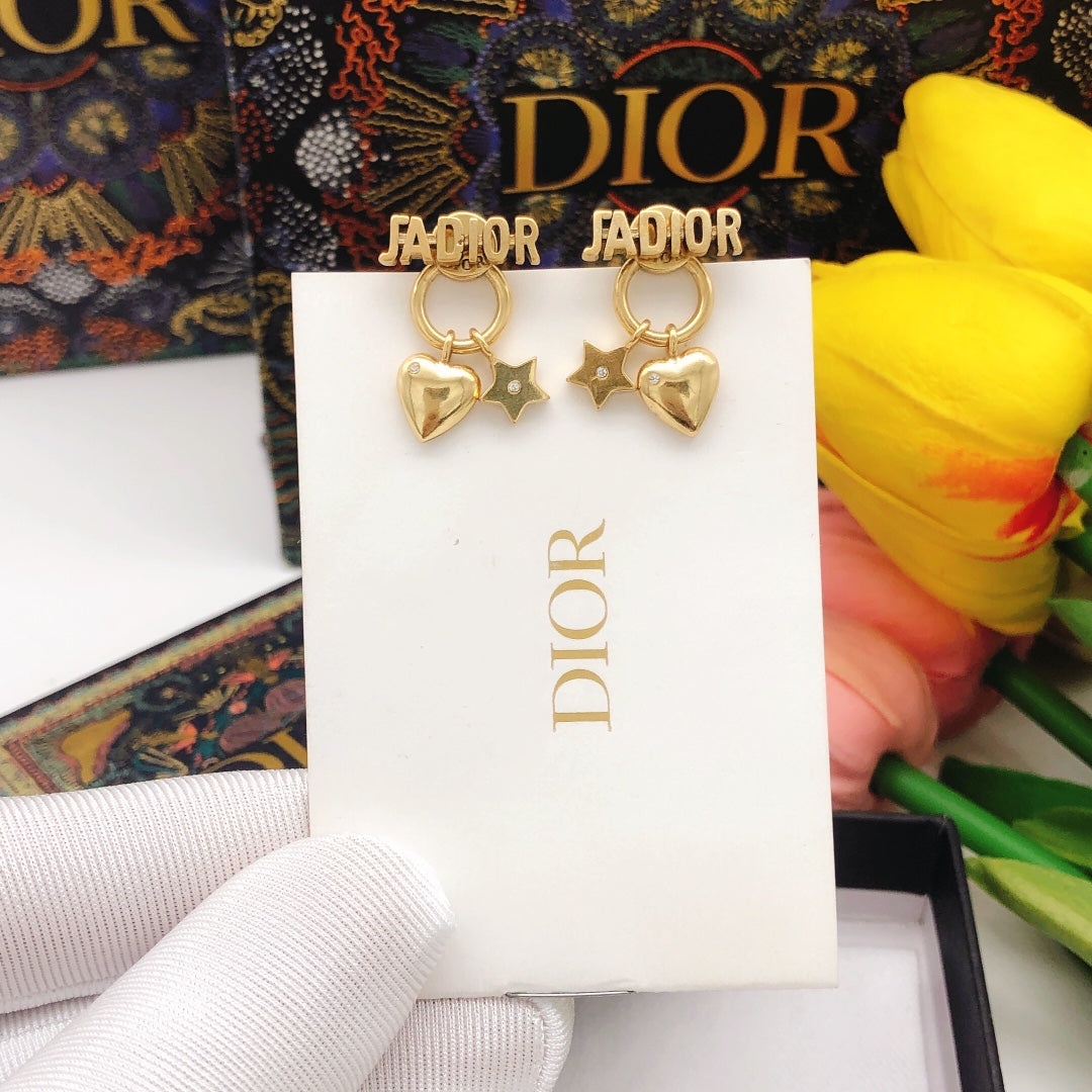 18K Dior J'Adior Star Earrings
