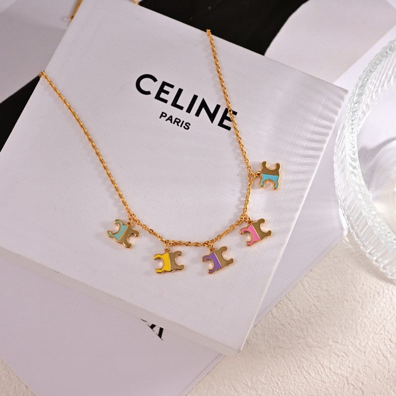 18K Celine Teen Charms Necklace